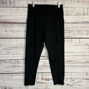 EUC Girlfriend Collective 7/8 Cropped Ankle Legging Women’s Medium Black Pockets